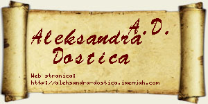 Aleksandra Dostica vizit kartica